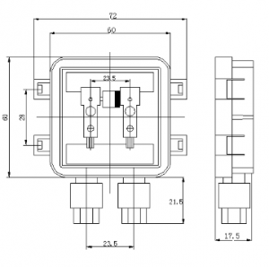 solar junction box drawing